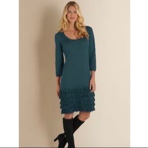 Soft Surroundings Theodora Knit Wool Blend Dress Size L